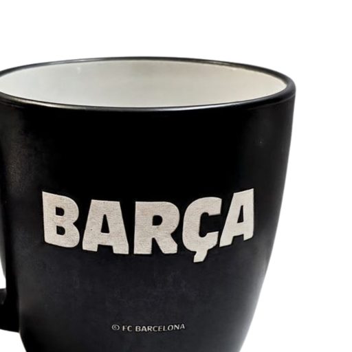 Barcelona bögre matt fekete címeres