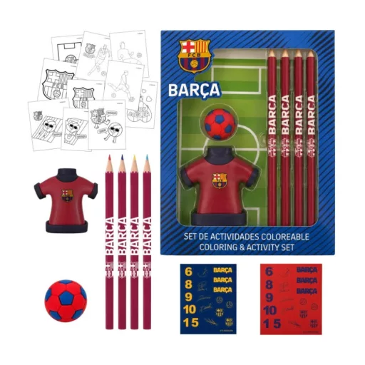 Barcelona iskolai szett, színező készlet matricákkal
