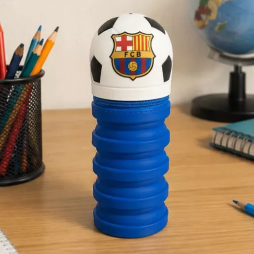 Barcelona tolltartó összenyomható focilabdás kék