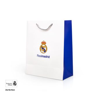 Real Madrid ajándéktasak fehér-kék kicsi 18x10x23cm