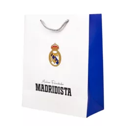 Real Madrid ajándéktasak fehér-kék nagy 30x12x40cm