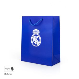 Real Madrid ajándéktasak kék kicsi 18x10x23cm