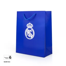 Real Madrid ajándéktasak kék közepes 26x12x32cm