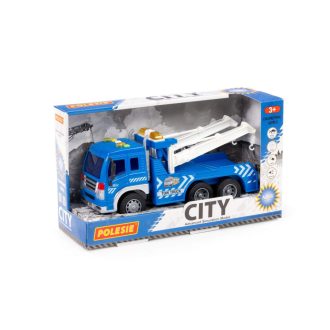 Polesie műanyag vontatóautó fényekkel, hangokkal kék