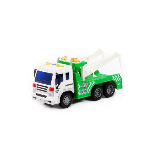 Polesie műanyag vontatóautó fényekkel, hangokkal fehér/zöld