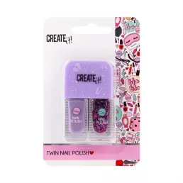 Canenco Create It! Körömlakkok, 2 db-os - lila és glitter