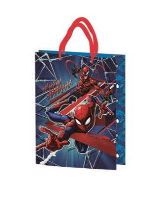 Ajándéktasak 34x26x12cm. 4ass FSC  Spiderman