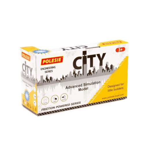 Polesie műanyag emelőkosaras autó narancs