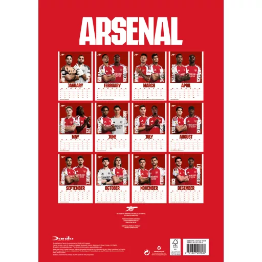 Arsenal naptár 2027