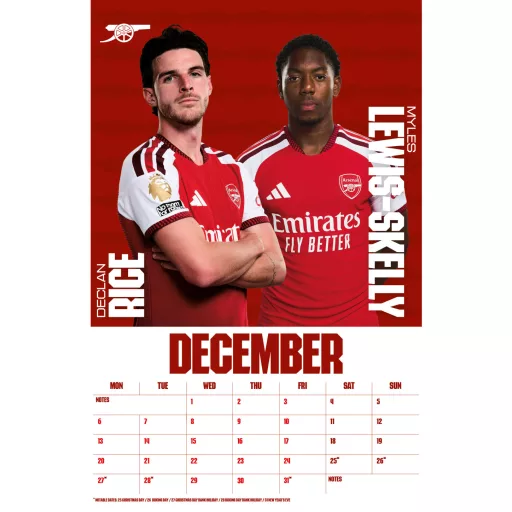 Arsenal naptár 2027