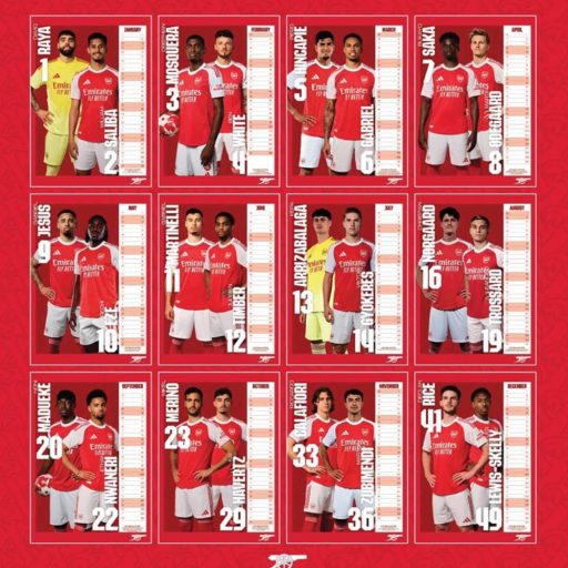 Arsenal naptár 2026