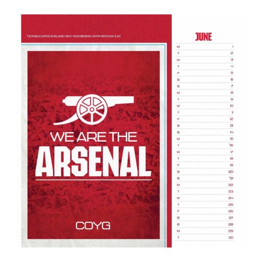 Arsenal naptár 2026 asztali