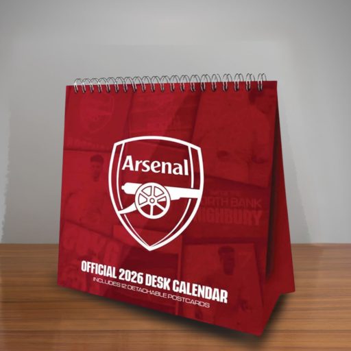 Arsenal naptár 2026 asztali