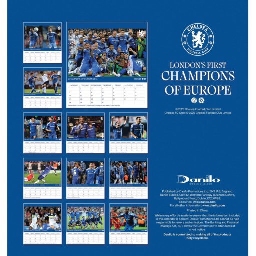 Chelsea naptár 2026 asztali