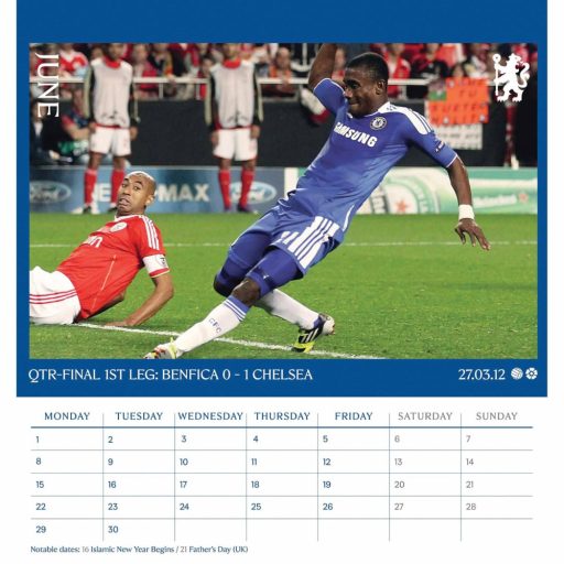 Chelsea naptár 2026 asztali