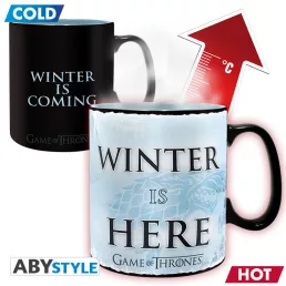   Game Of Thrones hőre változó bögre 460 ml Winter is here box