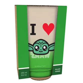 Star Wars Baby Yoda prémium üveg pohár - 290m