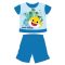 Baby Shark nyári rövid ujjú baba pizsama - pamut jersey pizsama - középkék - 80