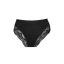 Női alsó - vastag oldalrésszel - elől csipke betéttel díszítve - fekete - M