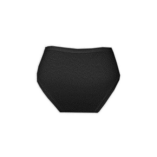 Női alsó - vastag oldalrésszel - elől csipke betéttel díszítve - fekete - XL