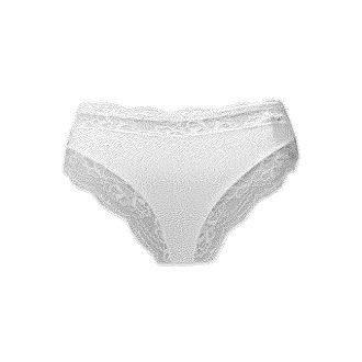   Női alsó - vastag oldalrésszel - elől és derekánál csipke betéttel díszítve - fehér - M