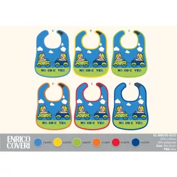   Enrico Coveri baba előke 6 darab/csomag - pamut előke 30 x 18 cm - kék