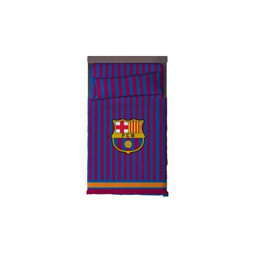 FC BARCELONA Ágynemű szett 100% pamut, ágytakaró 180X270 + gumis lepedő 105x200+25 + párnahuzat 45X125