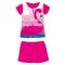 Flamingó nyári rövid ujjú gyerek pizsama - pamut jersey pizsama - pink - 116