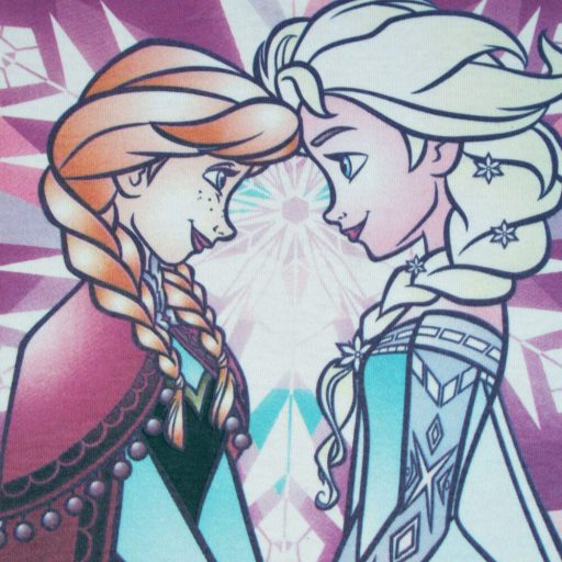 Téli pamut gyerek pizsama - Jégvarázs - pink - 122