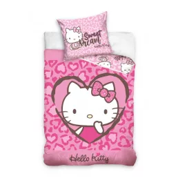   Hello Kitty Édes Álmok 100% pamut ágyneműgarnitúra 140x200cm ágyneműhuzat + 70x90cm párnahuzat