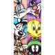 Bolondos dallamok (Looney Tunes) 100% pamut strandtörölköző 70x140cm