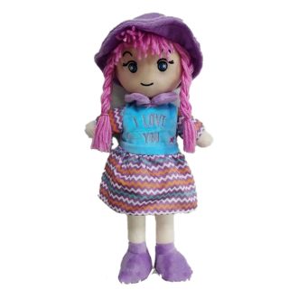 Rongybaba: puha textilvelúr, 35 cm, gyermekek kedvence.