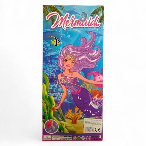 Baba sellő, vékony, csuklós kezű, 17x37 cm, dobozban.