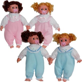   Alvó hajas baba cumival és hanghatásokkal, 2 színben kapható.