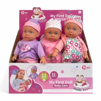   Baba hagyományos csecsemő, 3 színben, 30 cm, 6 db-os display