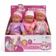  Baba hagyományos csecsemő, 3 színben, 30 cm, 6 db-os display