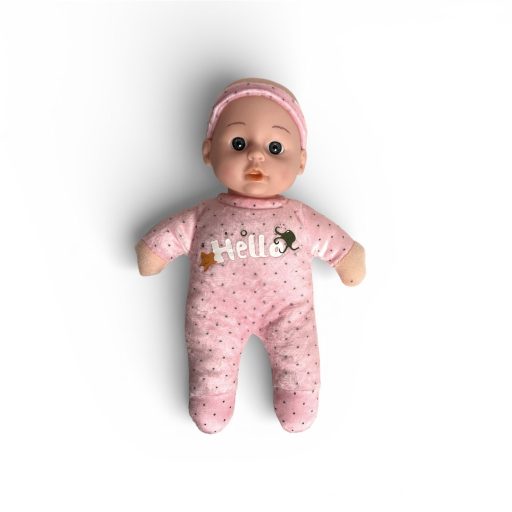 Baba, hagyományos, csecsemő, soft testű, 2 szín, 21 cm, 17x35 cm zacsk.