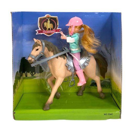 Baba klt., Évi baba + ló, 23x23 cm dob.