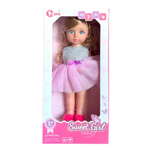 Baba, Hagyományos, hajas, 30 cm, 2 féle, 16x33 cm dob.