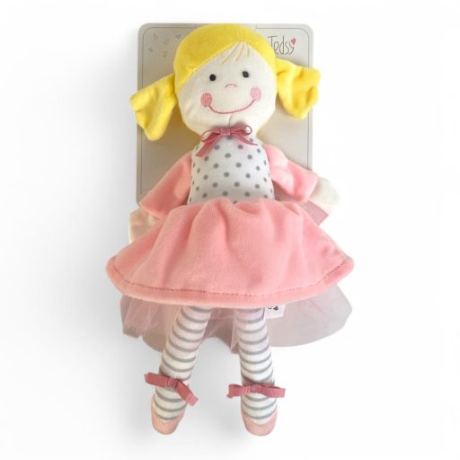 Rongybaba balerina, puha és szerethető, 33 cm magas.