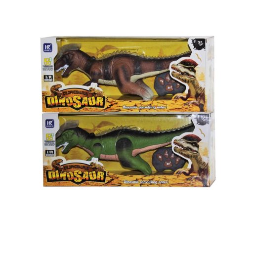 R/C Dínó,  el., vil., hang, jön-megy, 2 szín, 47x20 cm dob.