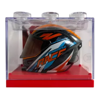 Fém, Motoros sisak, motorossá alakítós, 8x6 cm pvc dob.
