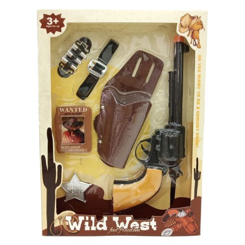 Western klt., pisztoly + kieg., 26x35 cm dob.