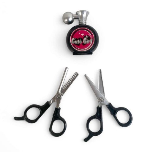 Hajszárító klt. el., sütővas, olló, 27x37 cm lapon