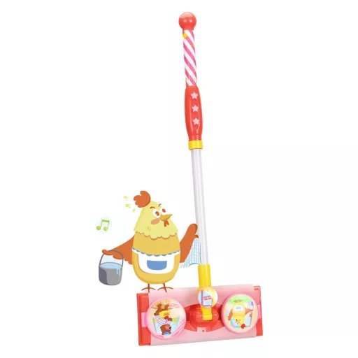Zenélő padlótörlő mop, 62 cm - Játékos takarítás gyerekeknek.