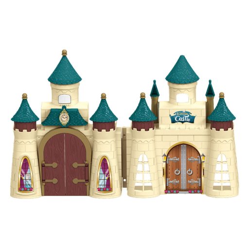 Kastély klt., el., hang-fény, + ló, bútor, babaház, 2 szín, 30x24 cm dob. Gombel.