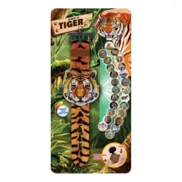   Projektor klt., el., Karóra forma, tigris minta, 14x29 cm lapon