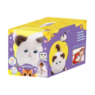   Interaktív plüss cica, szenzoros, mozgó arccal, puha társ.