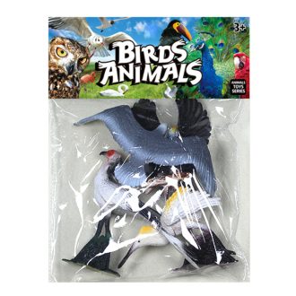 Állat klt., madár, 4 db, 23x33+ cm, zacsk.