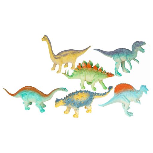 Dínó klt., 6 db, 14-18 cm, nehéz, 20x34 cm zacsk.